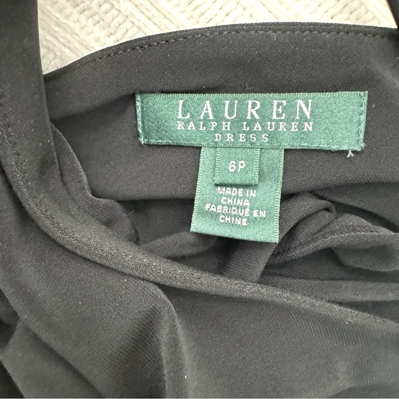 Lauren by Ralph Lauren Yuko Pleated Taffeta Cocktail Dress • Black - Picture 6 of 11